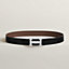 View: , H Guillochee belt buckle & Reversible leather strap 32 mm