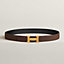 H Guillochee belt buckle & Reversible leather strap 32&nbsp;mm, View: , view 2 of 2