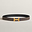 H Guillochee belt buckle & Reversible leather strap 32&nbsp;mm, View: , view 2 of 2
