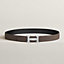 H Guillochee belt buckle & Reversible leather strap 32&nbsp;mm, View: , view 2 of 3