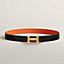View: , H Guillochee belt buckle & Reversible leather strap 32 mm