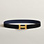 H Guillochee belt buckle & Reversible leather strap 32&nbsp;mm, View: , view 1 of 2