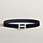 H Guillochee belt buckle & Reversible leather strap 32&nbsp;mm, View: , view 1 of 3