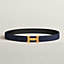 H Guillochee belt buckle & Reversible leather strap 32&nbsp;mm, View: , view 2 of 2