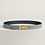 H Guillochee belt buckle & Reversible leather strap 32&nbsp;mm, View: , view 2 of 2