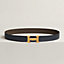H Guillochee belt buckle & Reversible leather strap 32&nbsp;mm, View: , view 1 of 2