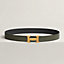H Guillochee belt buckle & Reversible leather strap 32&nbsp;mm, View: , view 1 of 2