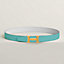 View: , H Guillochee belt buckle & Reversible leather strap 32 mm