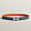 View: , H Guillochee belt buckle & Reversible leather strap 32 mm