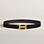 H Guillochee belt buckle & Reversible leather strap 32&nbsp;mm, View: , view 1 of 2