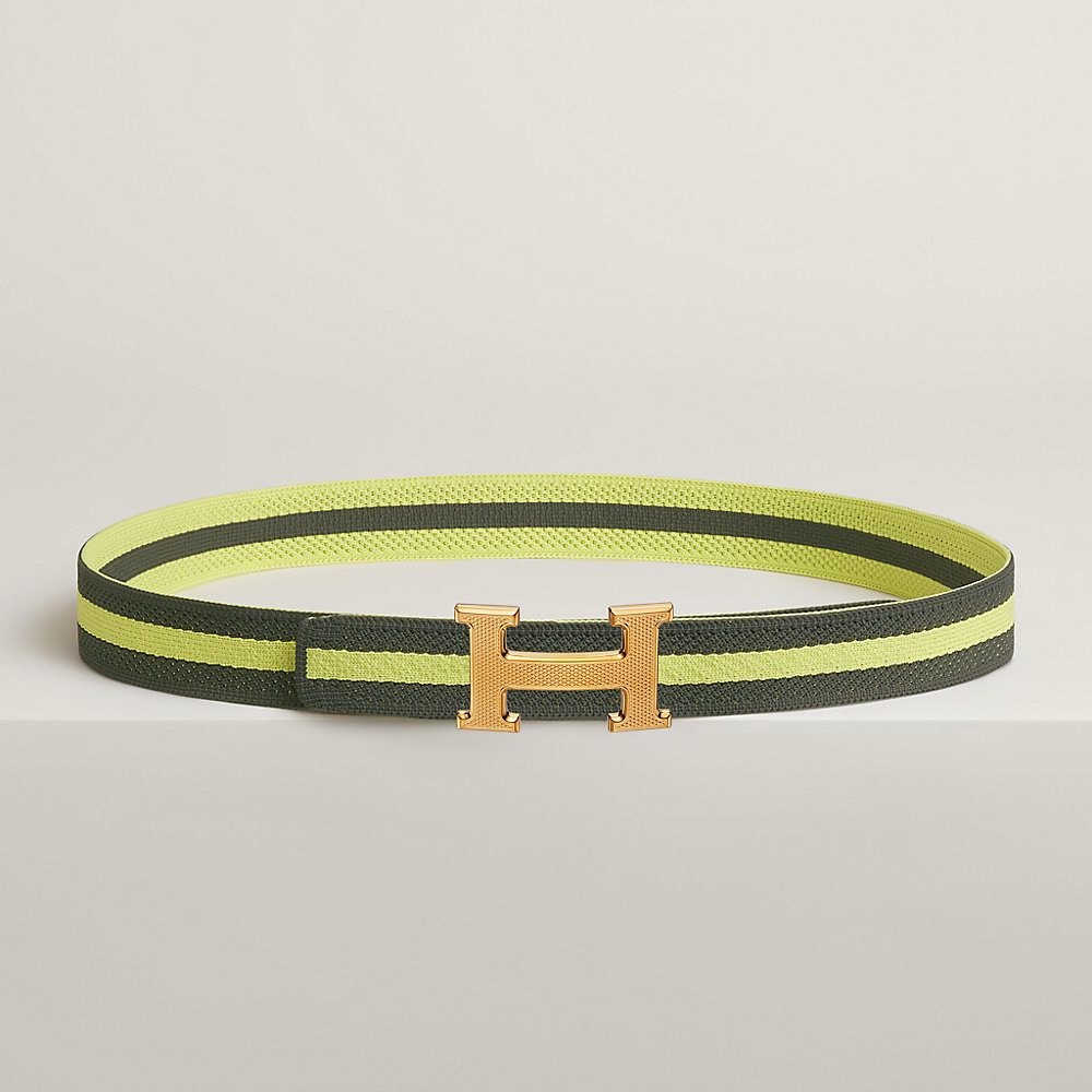 H Guillochee belt buckle & Team band 32 mm | Hermès USA