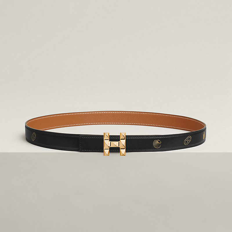 H Infini belt buckle & Hermès sur Mer reversible leather strap 24 mm