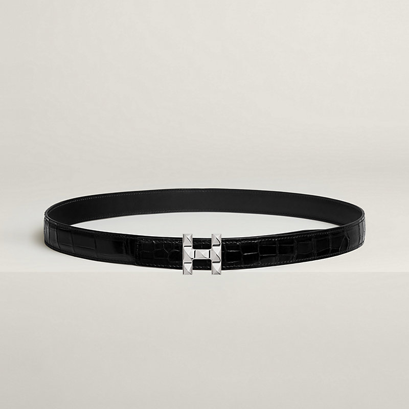 H Infini belt buckle & Leather strap 24 mm