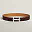 H Jumping belt buckle & Leather strap 38&nbsp;mm, View: , view 1 of 1