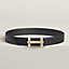 H Jumping belt buckle & Leather strap 38&nbsp;mm, View: , view 1 of 1