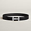 H Jumping belt buckle & Reversible leather strap 38 mm, view 1 of 3