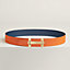 H Jumping belt buckle & Reversible leather strap 38&nbsp;mm, View: , view 1 of 2