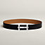 H Jumping belt buckle & Reversible leather strap 38&nbsp;mm, View: , view 1 of 2
