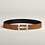 H Jumping belt buckle & Reversible leather strap 38&nbsp;mm, View: , view 2 of 2