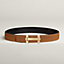 H Jumping belt buckle & Reversible leather strap 38&nbsp;mm, View: , view 2 of 2