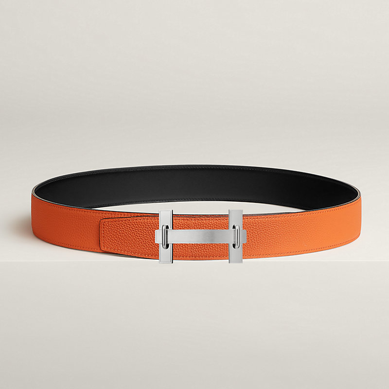 H Jumping belt buckle & Reversible leather strap 38 mm