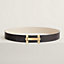 H Jumping belt buckle & Reversible leather strap 38&nbsp;mm, View: , view 1 of 2