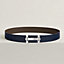 H Jumping belt buckle & Reversible leather strap 38&nbsp;mm, View: , view 1 of 2