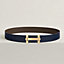 H Jumping belt buckle & Reversible leather strap 38&nbsp;mm, View: , view 1 of 2