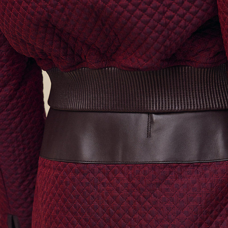 "H Kelly" mixed leather quilted jacket, View: , view 6 of 7