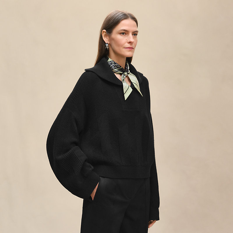 新品❗️エルメス　ニット　long-sleeve sweater Cashmere long-sleeve sweater - Black | Hermès USA