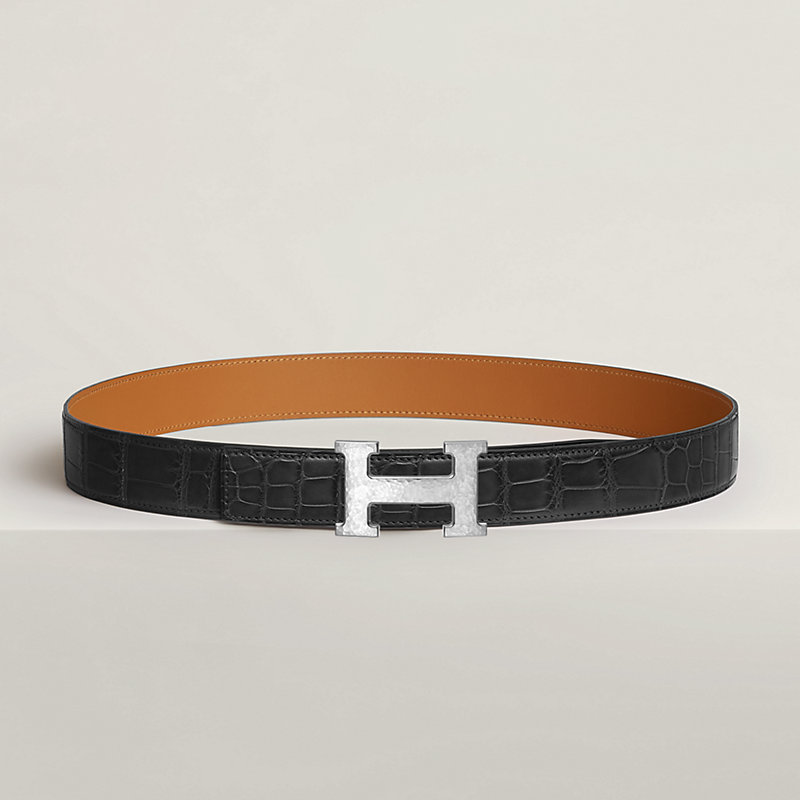 H Martelee belt buckle & Leather strap 32 mm | Hermès USA