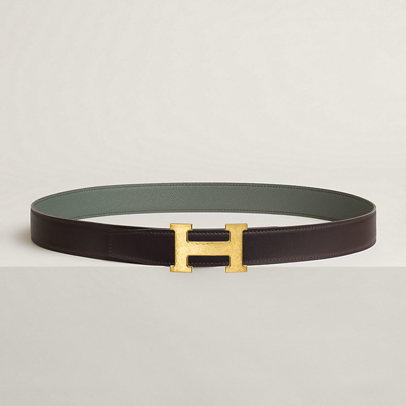 H Martelee belt buckle & Reversible leather strap 32 mm | Hermès USA