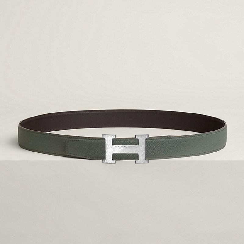 H Martelee belt buckle & Reversible leather strap 32 mm | Hermès USA