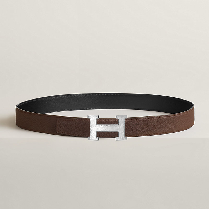 H Martelee belt buckle & Reversible leather strap 32 mm