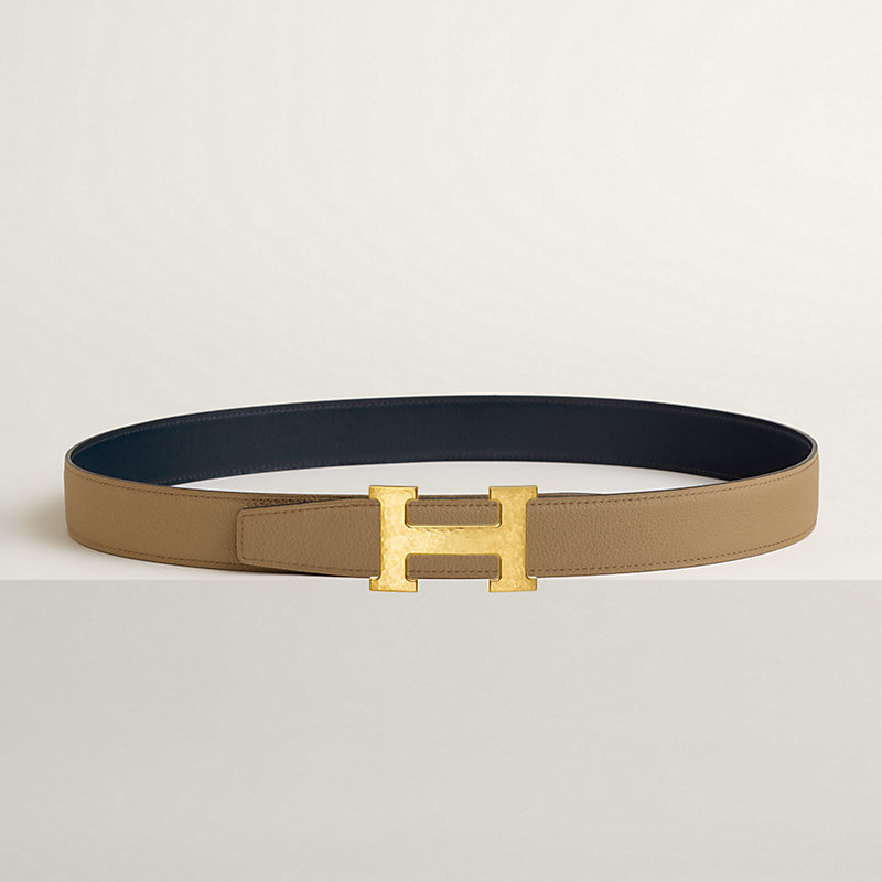 H Martelee belt buckle & Reversible leather strap 32 mm