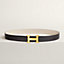 View: , H Martelee belt buckle & Reversible leather strap 32 mm
