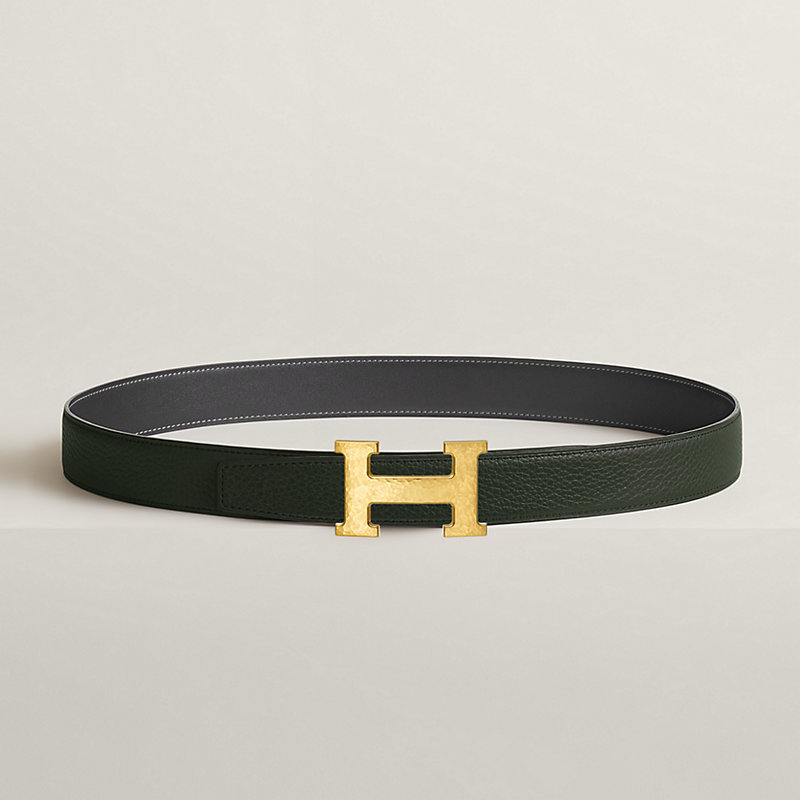 H Martelee belt buckle & Reversible leather strap 32 mm