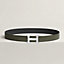View: , H Martelee belt buckle & Reversible leather strap 32 mm