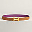 View: , H Martelee belt buckle & Reversible leather strap 32 mm