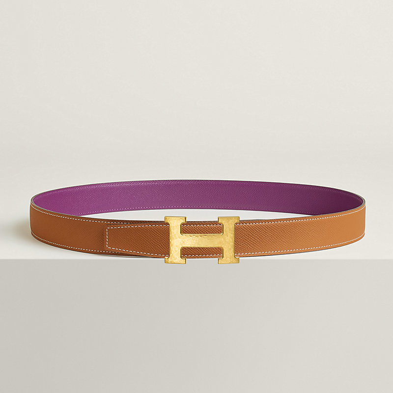 H Martelee belt buckle & Reversible leather strap 32 mm