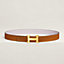 H Martelee belt buckle & Reversible leather strap 32 mm, view 1 of 2