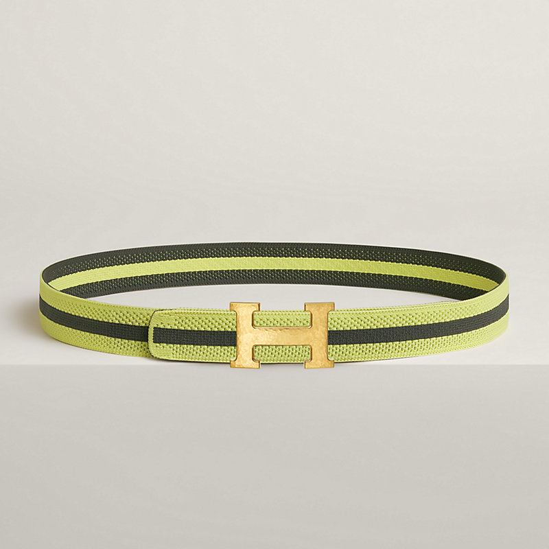 HERMES H ベルト Hermes H Belt Buckle & Reversible Leather Strap 32mm Noir/Gold in