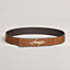 H Noue belt buckle & Leather strap 38 mm, view 1 of 2