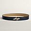 H Noue belt buckle & Reversible leather strap 38&nbsp;mm, View: , view 1 of 3