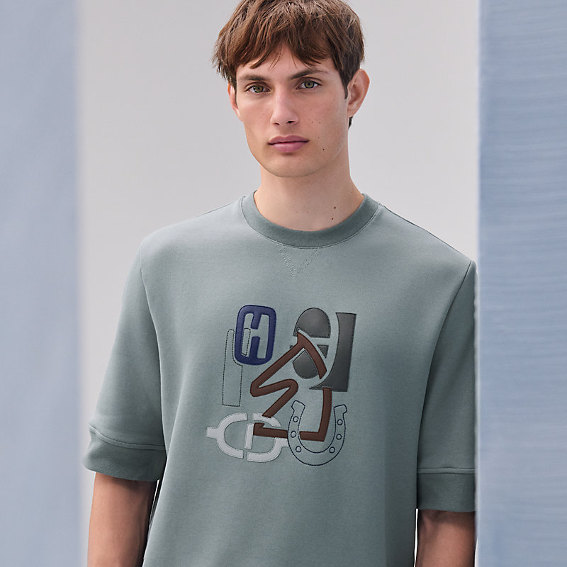【着心地◎】HERMES ≪H Puzzle≫ Tシャツ ラウンドカラー H Puzzle