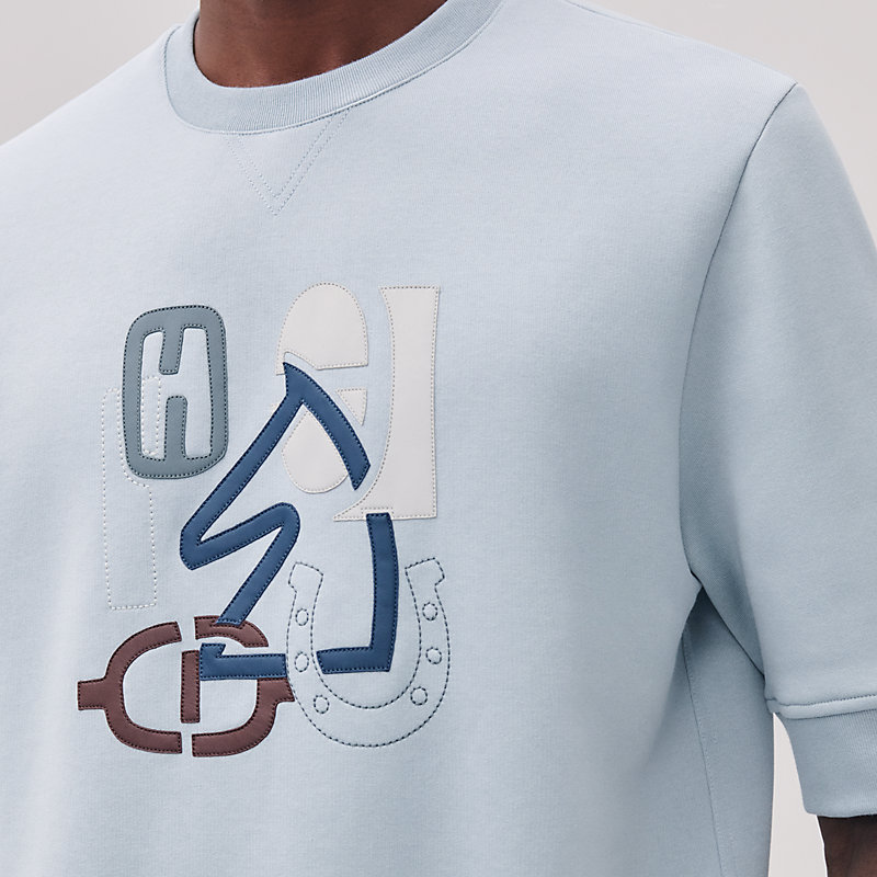 HERMES Mint 20SS H Logo LS Cotton Top M