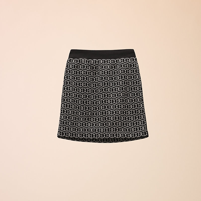 "H Rond" jacquard miniskirt