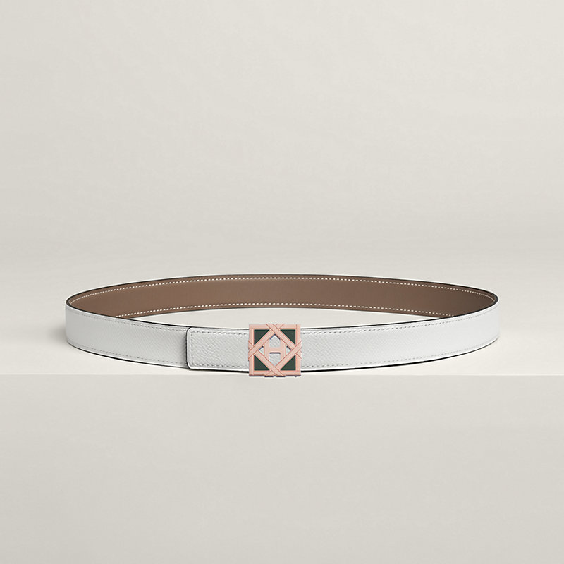 H Roseraie belt buckle & Reversible leather strap 24 mm