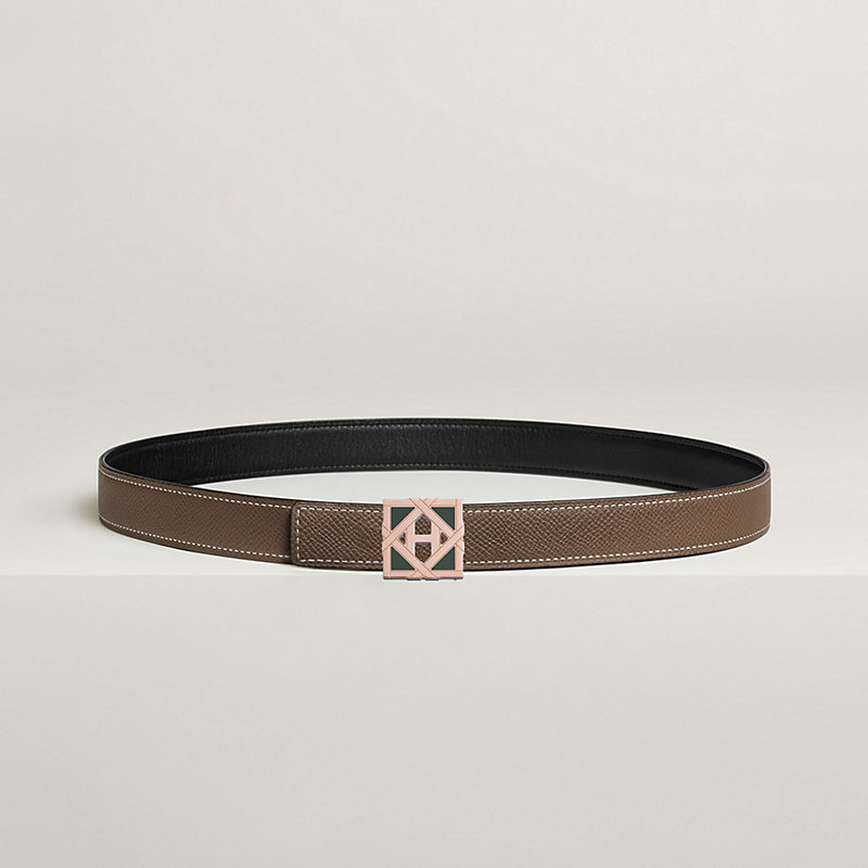 H Roseraie belt buckle & Reversible leather strap 24 mm