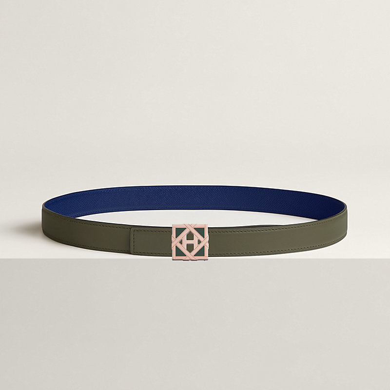 H Roseraie belt buckle & Reversible leather strap 24 mm